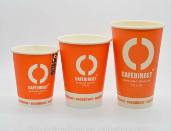 Double Wall Drinking Hot Paper Cup Take Away Coffee Tea Disposable Cups